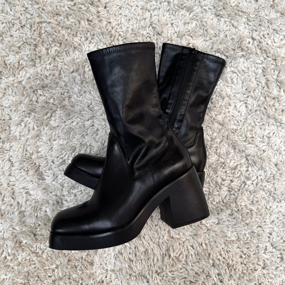 Vagabond Brooke platform square toe boot